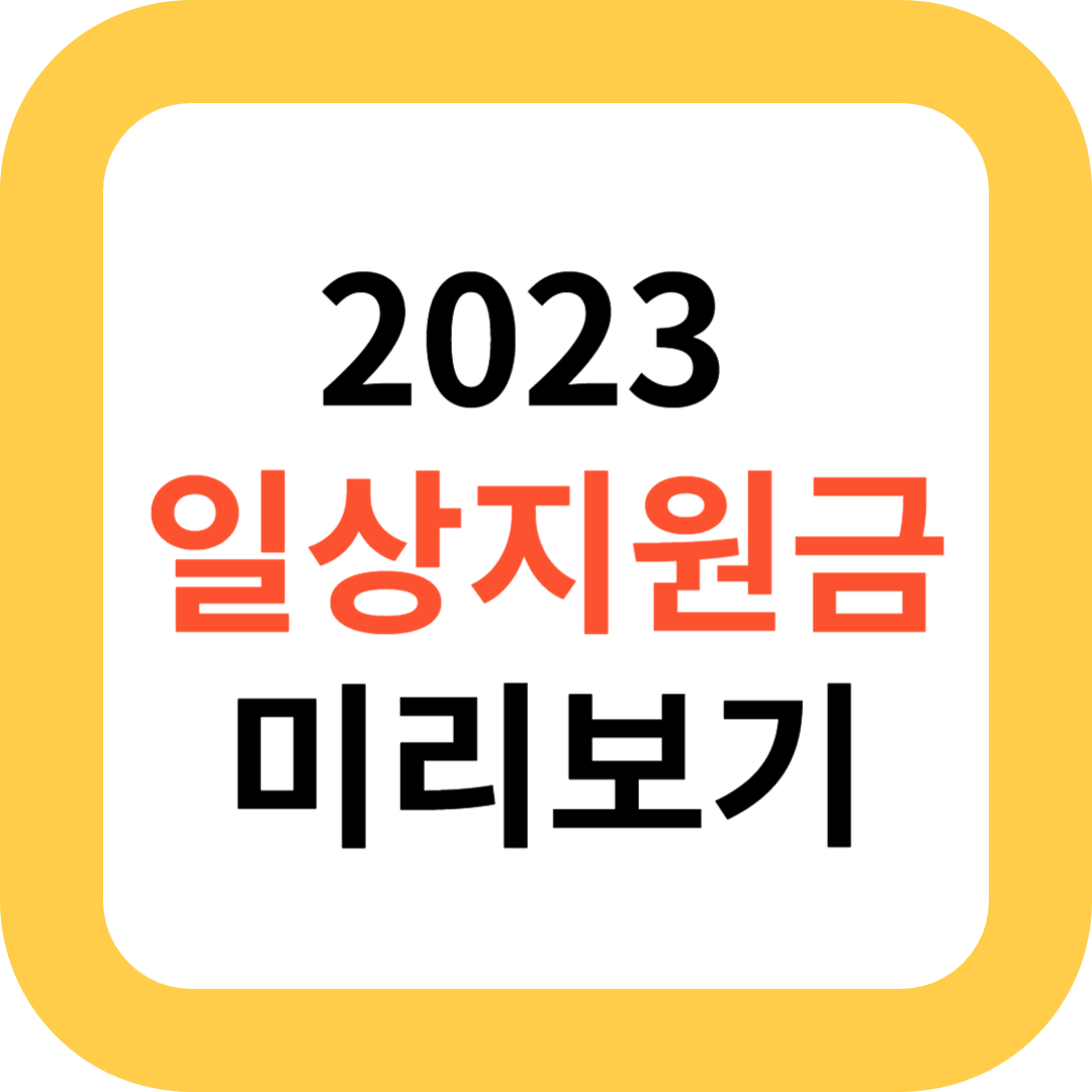 2023 일상지원금 미리보기