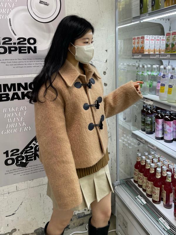 엔뉴아 숏 떡볶이 코트