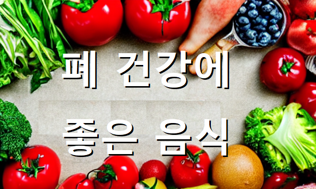  폐 건강에 좋은 음식