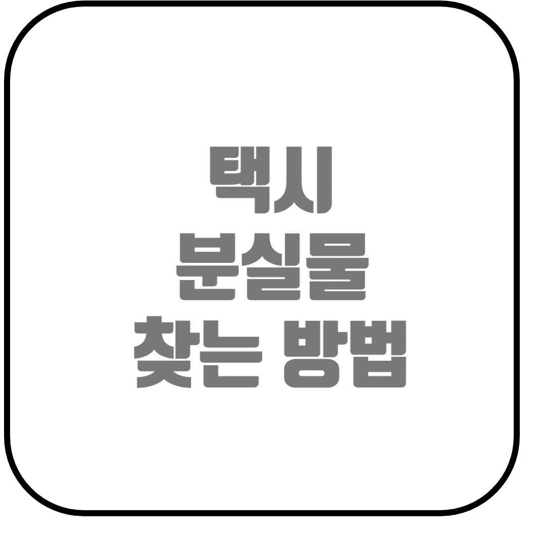  택시 분실물 찾는 방법 (개인택시, 유실물센터, 티머니 차량조회)