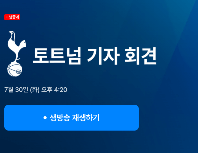 토트넘 기자회견