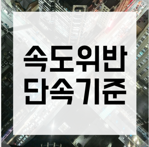  속도위반 기준표 및 과태료,벌점, 조회하는 법 알아보기