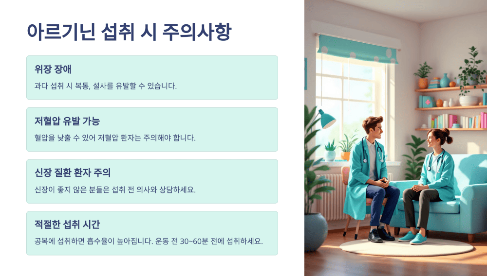 아르기닌 섭취 시 주의사항