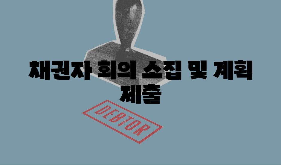 채권자 회의 소집 및 계획 제출