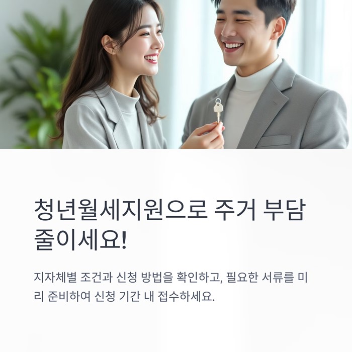 2025년 청년월세지원 조건 기간 신청방법 총정리 요약 이미지