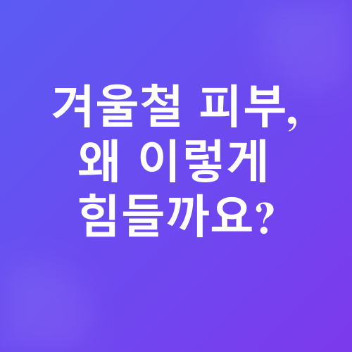 겨울철 피부 관리_1