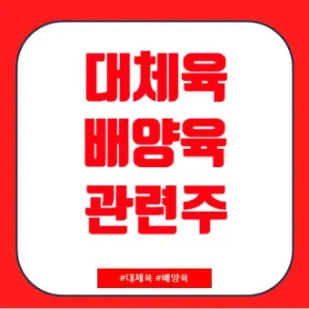 배양육 대장주 관련주 TOP5 총정리_8