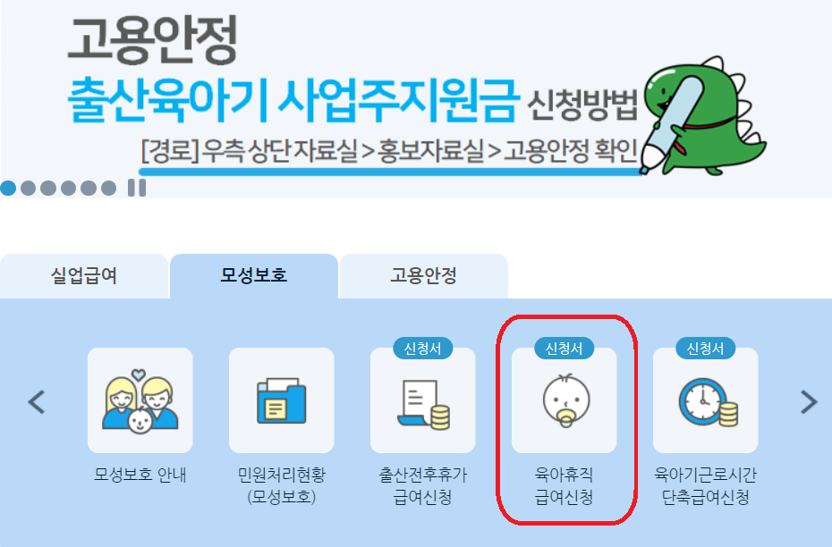 육아휴직 신청기간 지원대상 지원내용 신청방법