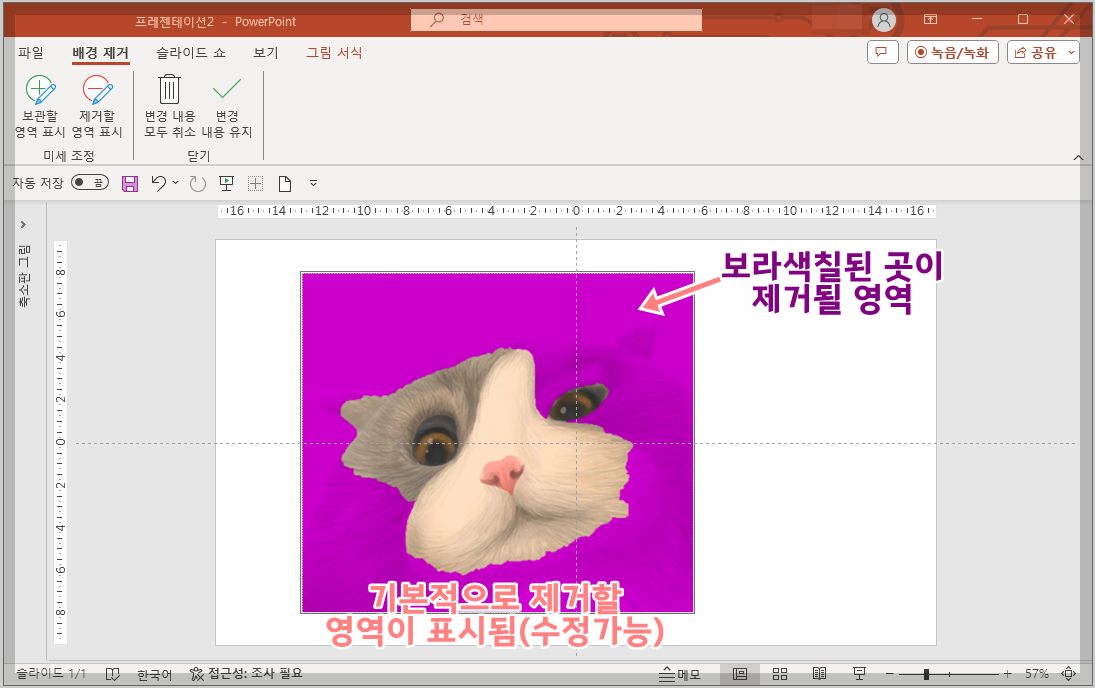 파워포인트 사진 배경 제거