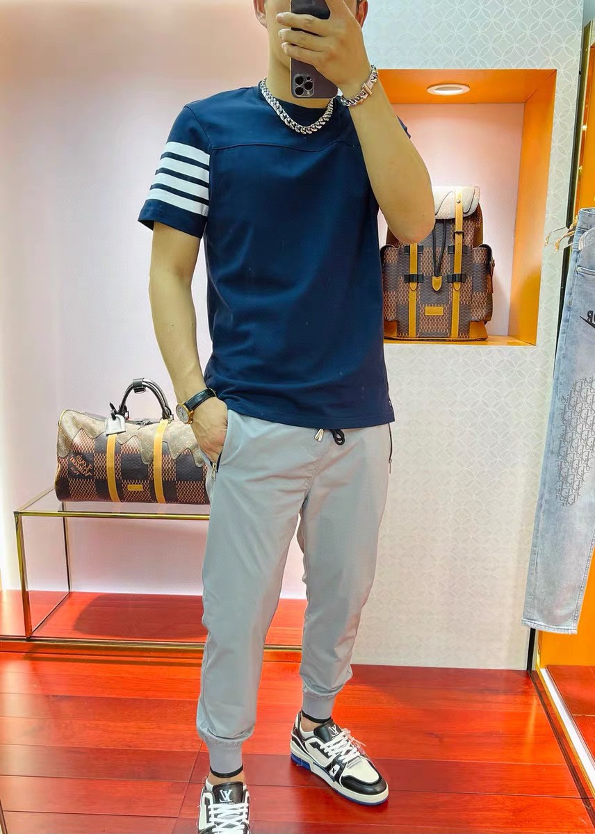  [THOM BROWNE] 톰브라운 4-바 스트라이프 반팔 티셔츠 MJS152A 06221 100 (3 COLOR)