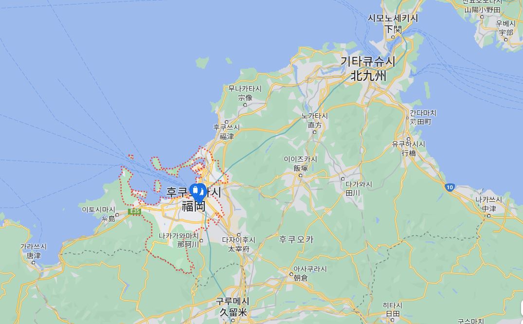 후쿠오카 부근 지도