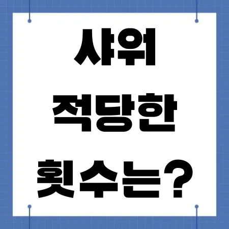 샤워 적당한 횟수