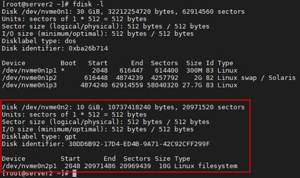 fdisk -l