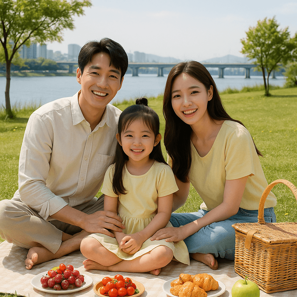 아아와 함께 한강 공원 피크닉