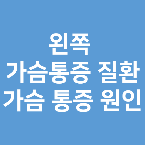  왼쪽 가슴통증 질환 그리고 왼쪽가슴 통증 원인