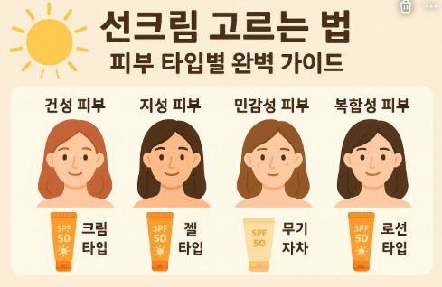 선크림 고르는 법, 피부 타입별 완벽 가이드