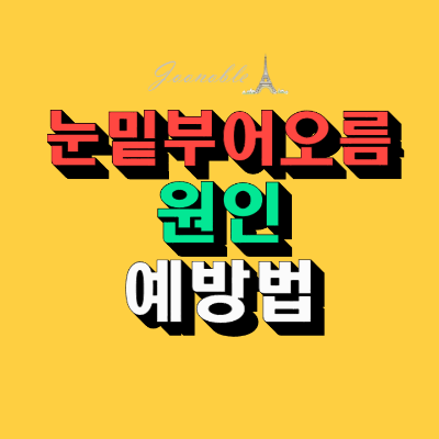 눈밑 붓기 붓기