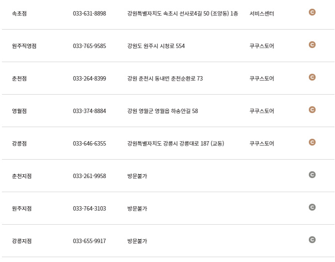 쿠쿠영월점 이미지