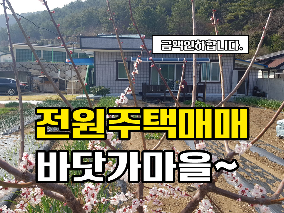 (2천만원 인하합니다.) 경남고성부동산 바닷가 마을 깔끔하게 수리한 벽돌/스라브 전원주택매매