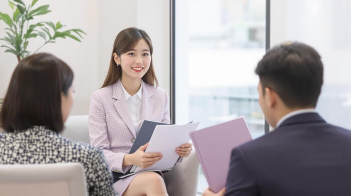 실업인정 상담중인 사람들 이미지
