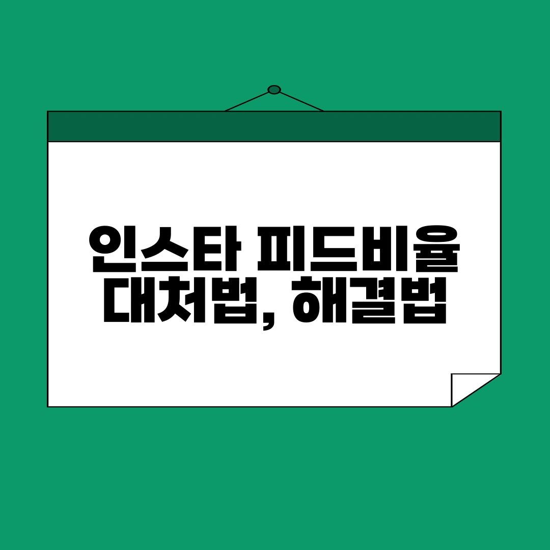 인스타 피드비율 변경 대처법, 해결법