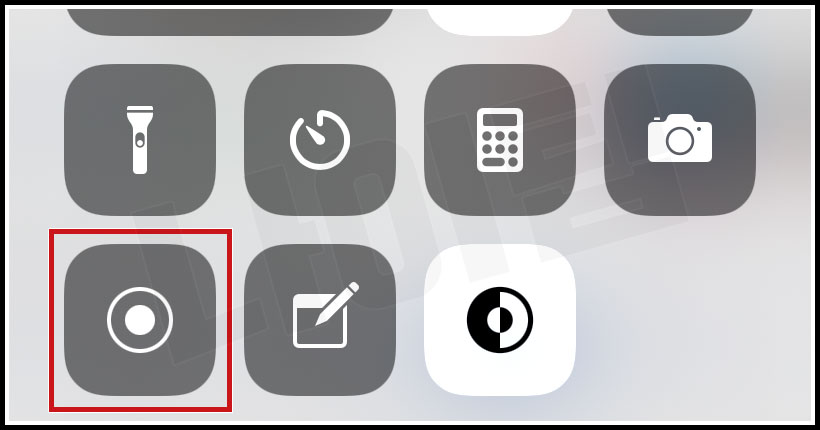 제어센터에 녹화 버튼