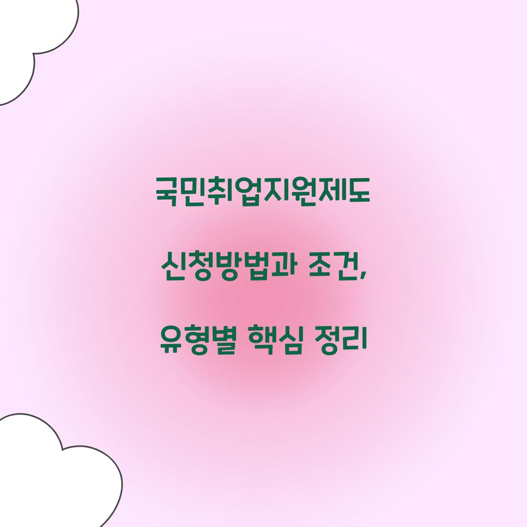 국민취업지원제도 신청방법