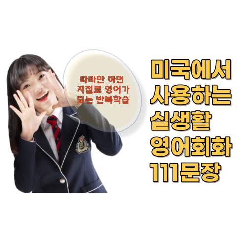  미국에서 사용하는 실생활 영어회화 111문장 따라만 하면 저절로 영어가 되는 반복학습