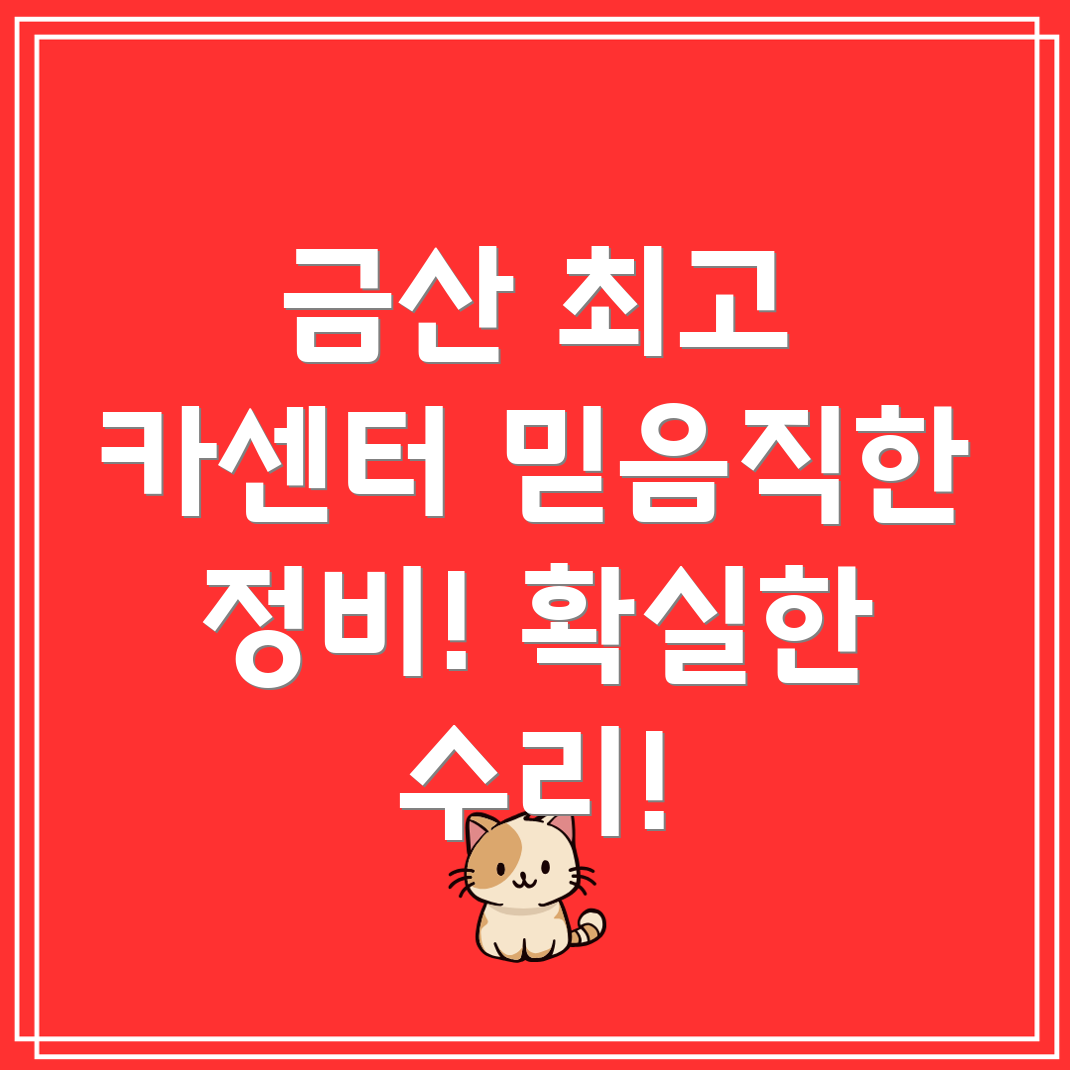 금산군 제원면 자동차정비
