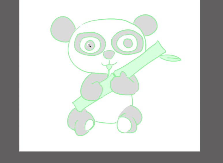 상냥한 그림 그리기 팬더 귀여운 동물 캐릭터 6