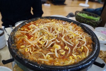 돌판 낙지 콩나물 불고기