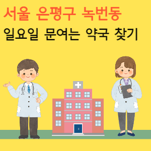 서울 은평구 녹번동 일요일 문여는 당번 약국