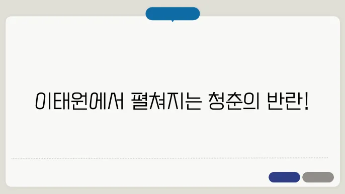 이태원 클라쓰 - 이태원을 배경으로 한 청춘들의 도전기