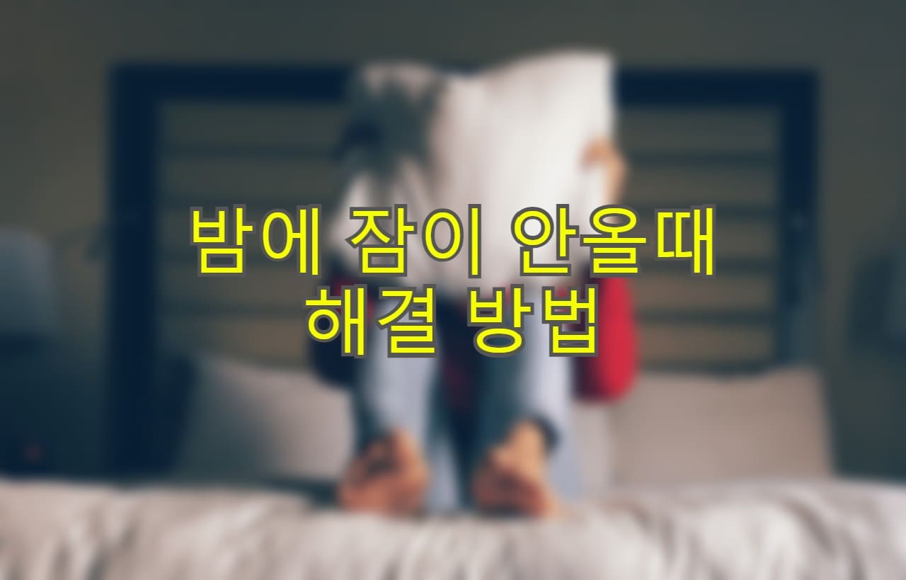  밤에 잠이 안올때 해결 방법과 실제 후기