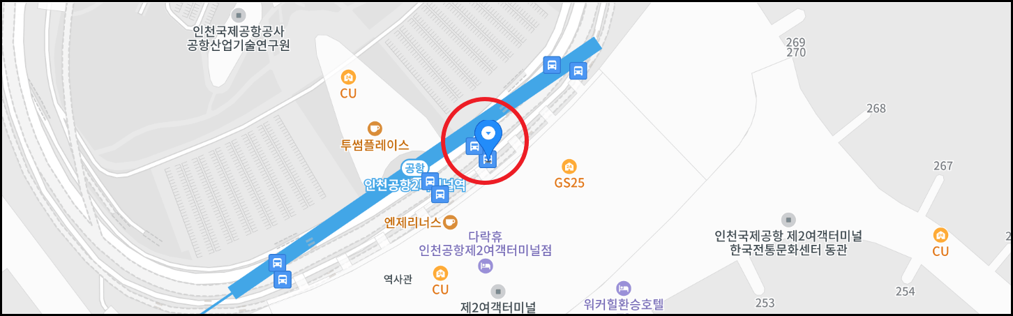 6002 공항버스 2터미널 탑승장소