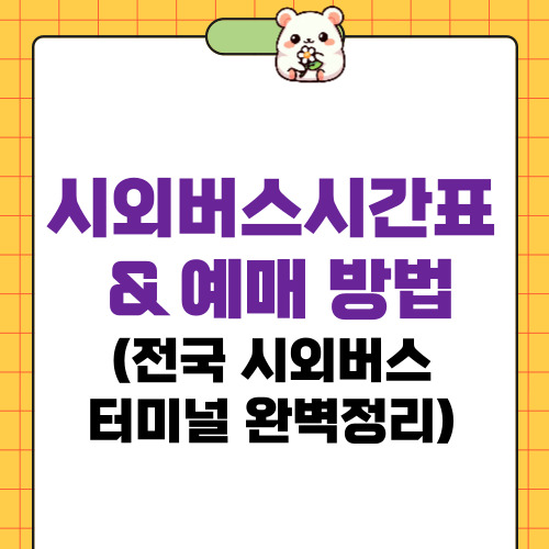 시외버스시간표