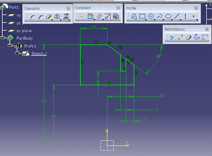  Catia Tutorial 9. Shaft 도구를 이용한 모델링