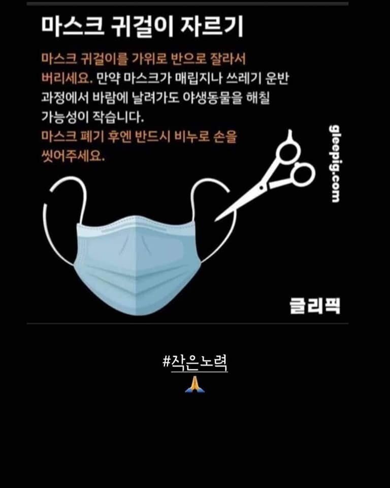  마스크를 버리는 올바른 방법