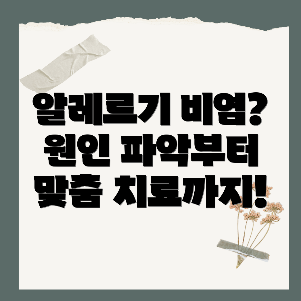 알레르기 비염 약물