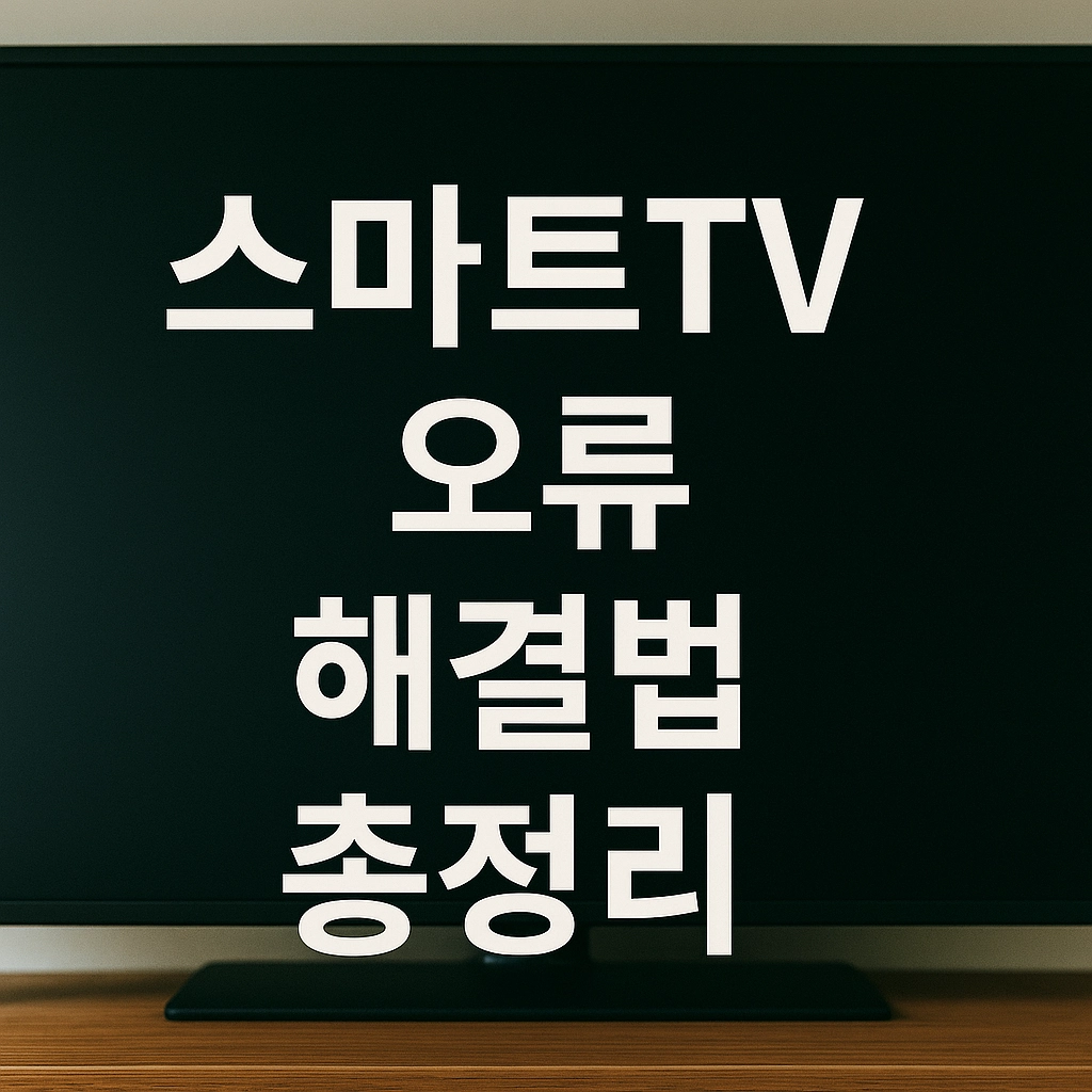 스마트TV 오류 발생 시 빠르고 정확하게 해결하는 실전 가이드