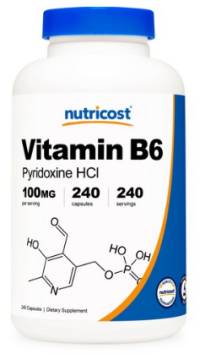 뉴트리코스트 비타민 B6 피리독신 HCl 100mg 캡슐 글루텐 프리
