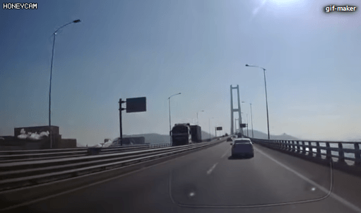  <속보>광양제철소 폭발사고.gif / 이순신대교 블랙박스 영상