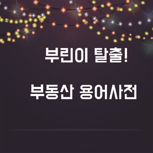  부린이 탈출기!  부동산 기본용어 사전! 두둠칫
