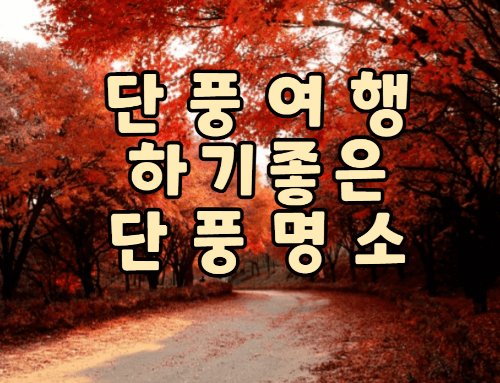 가을 단풍여행 하기 좋은 곳