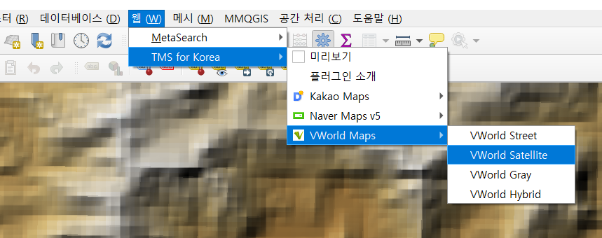  Qgis - 수치표고모델에 VWorld Satellite 적용하기