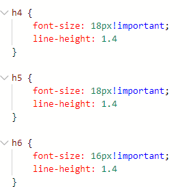 CSS h태그 예시
