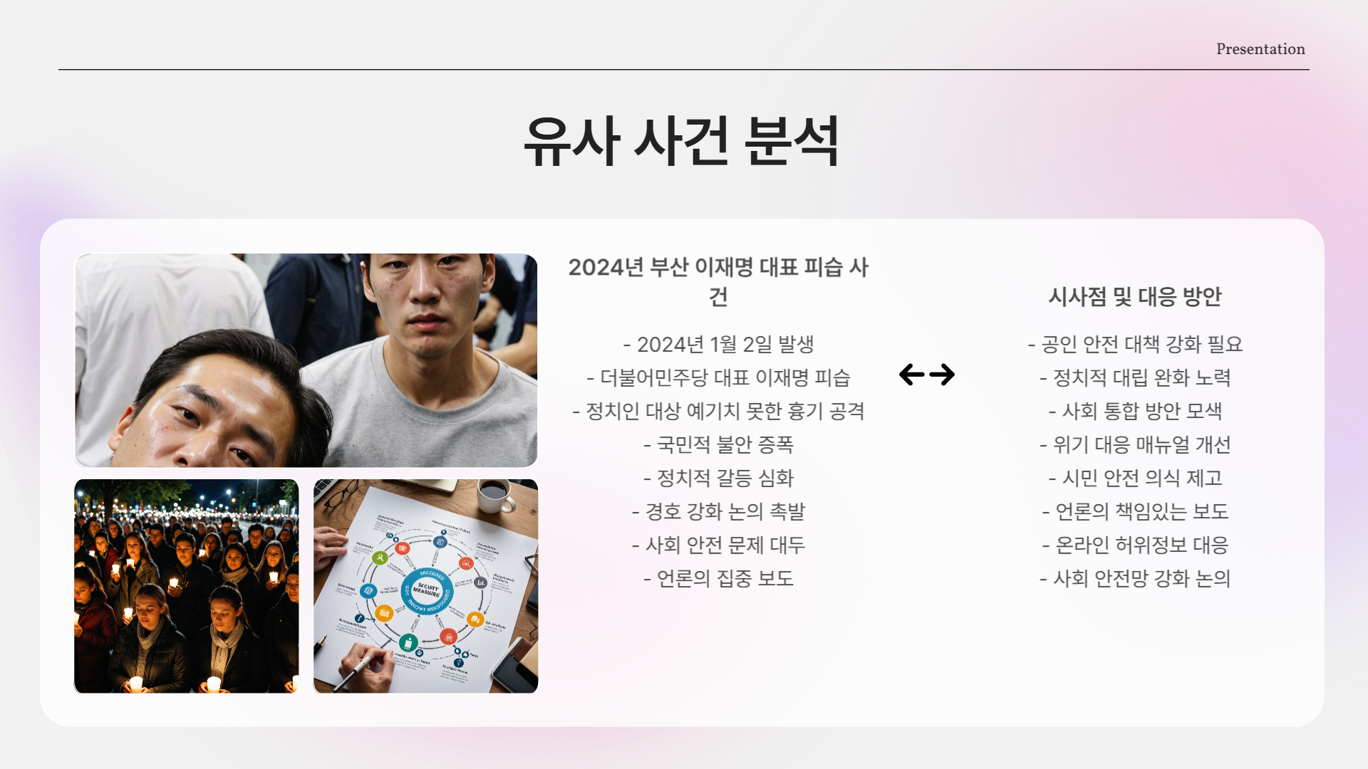 유사 사건: 2024년 부산 이재명 대표 피습 사건