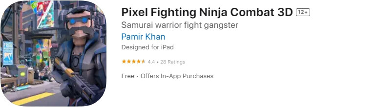 Pixel Fighting Ninja Combat 3D