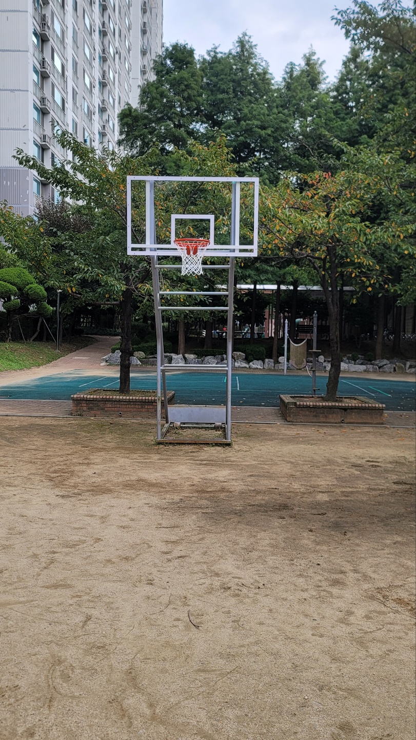  [날개스포츠] 용인oo아파트 농구대 백보드 교체, 농구대 보수 작업 사진