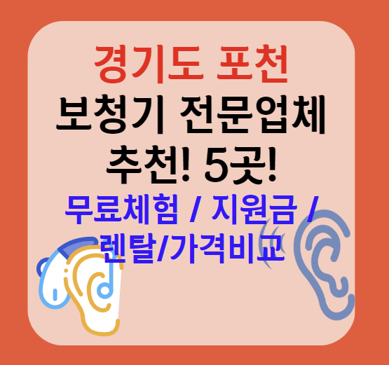 포천 보청기 잘하는곳 추천 5곳ㅣ노인지원금ㅣ가격비교사이트ㅣ무료체험 렌탈